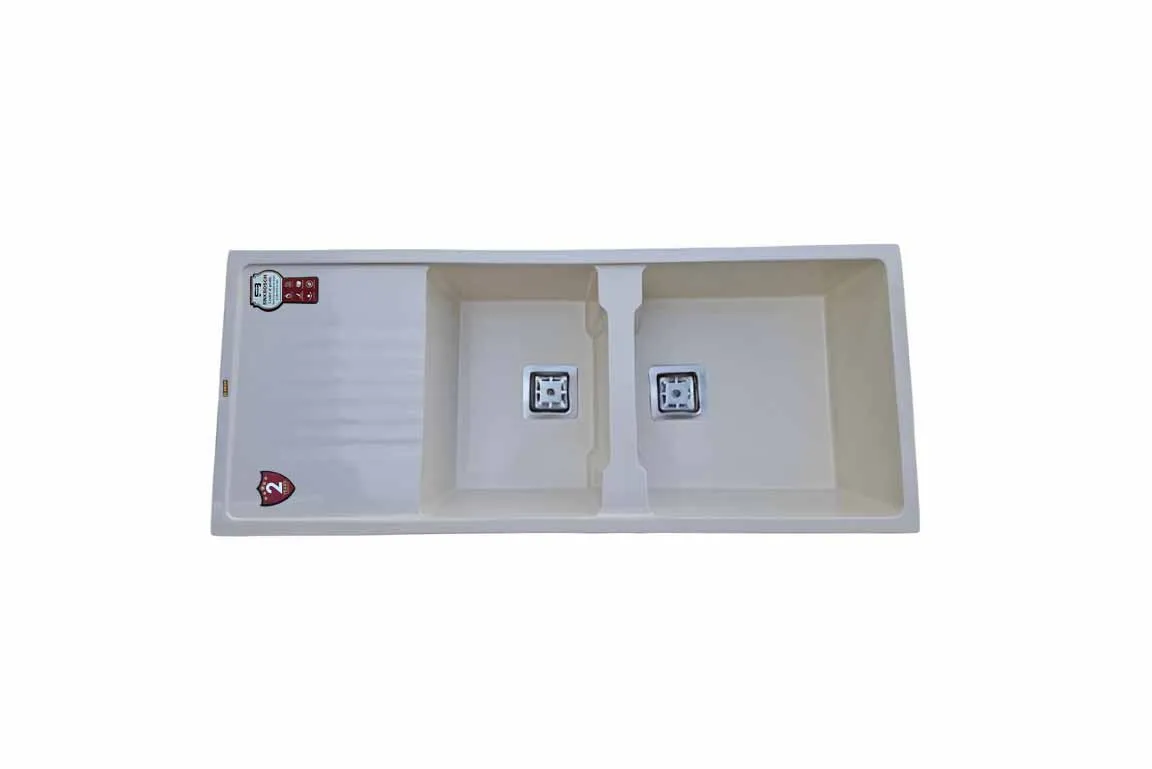 سینک ظرفشویی گرانیتی توکار دو لگنه مدل H1000 بوش - نمای اصلی