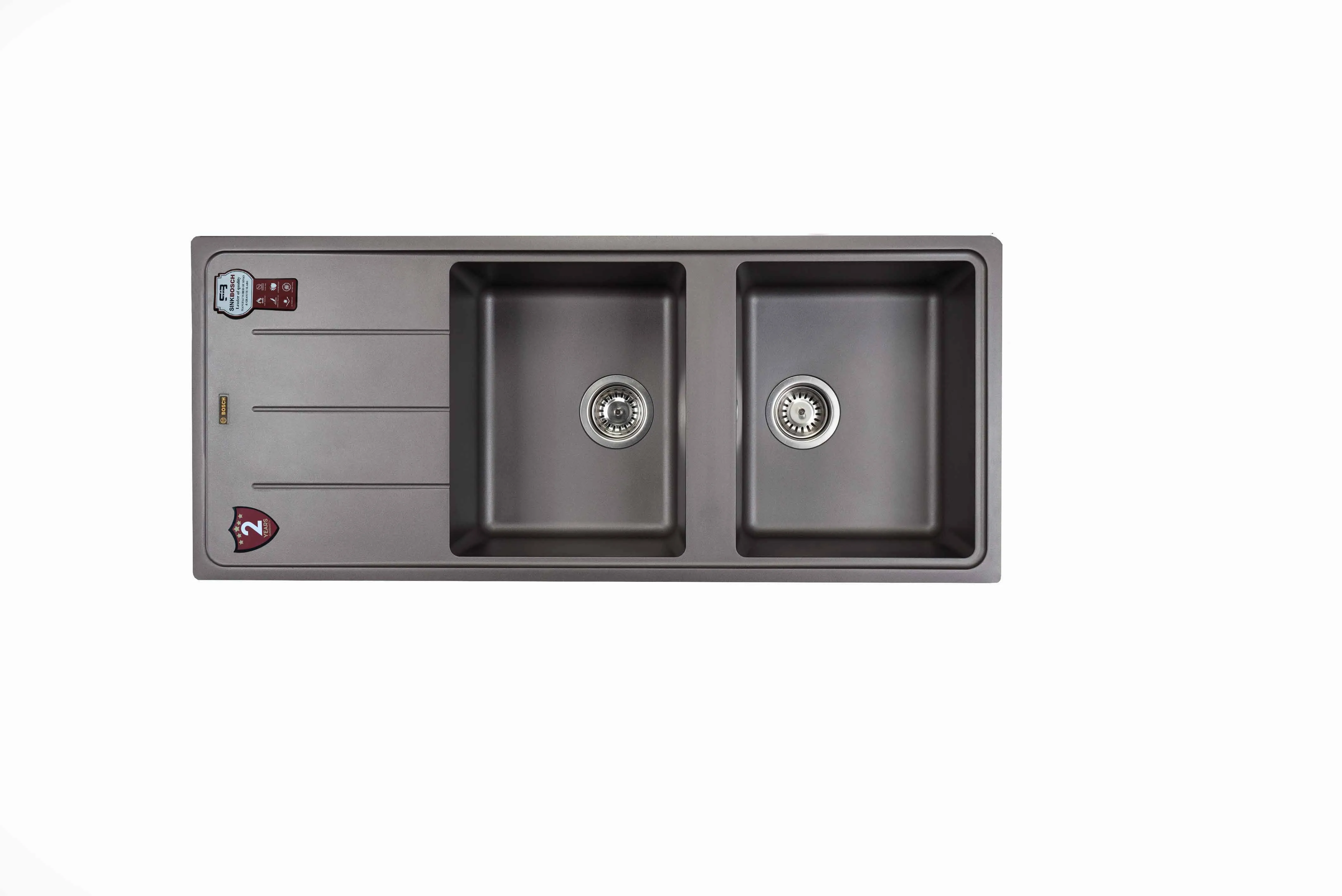 سینک ظرفشویی گرانیتی توکار دو لگنه مدل H1003 بوش - نمای اصلی